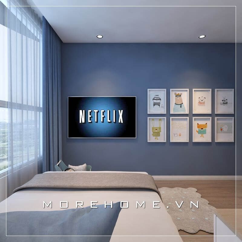  Tổng hợp 19 Thiết kế nội thất căn hộ đẹp có tranh canvas treo tường phòng ngủ